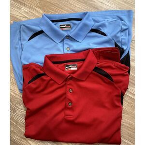 Lot Of 2 Grand Slam Golf Polo Shirt Mens Size XL Performance Geo Print Stretch